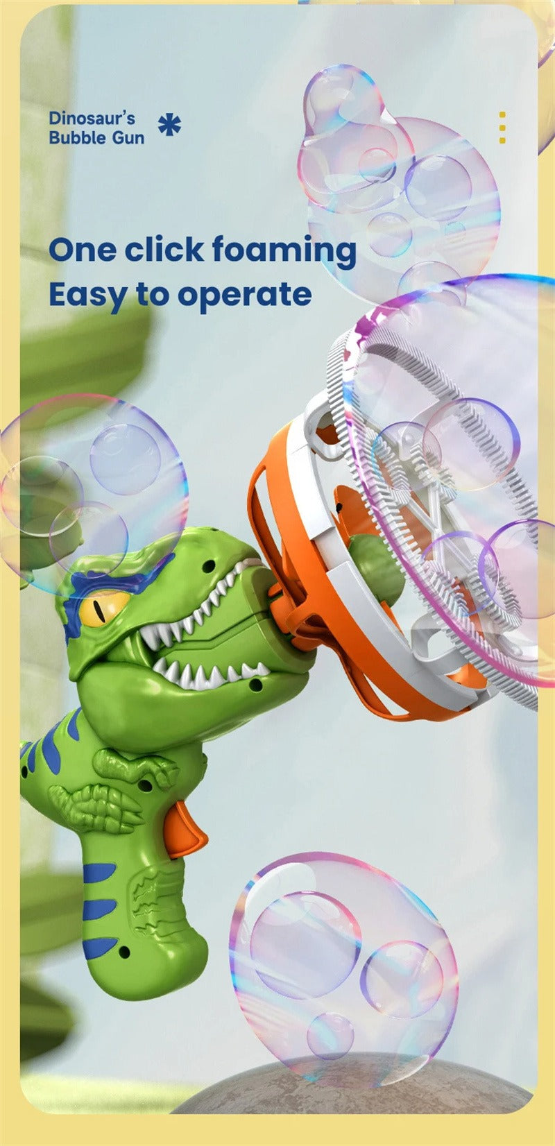 DinoBubble Blaster™ - The Ultimate Bubble Fun & Cooling Buddy!